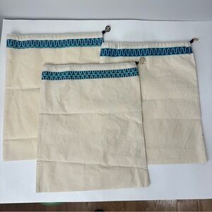 Tory Burch Canvas Dust Bags Set of 3